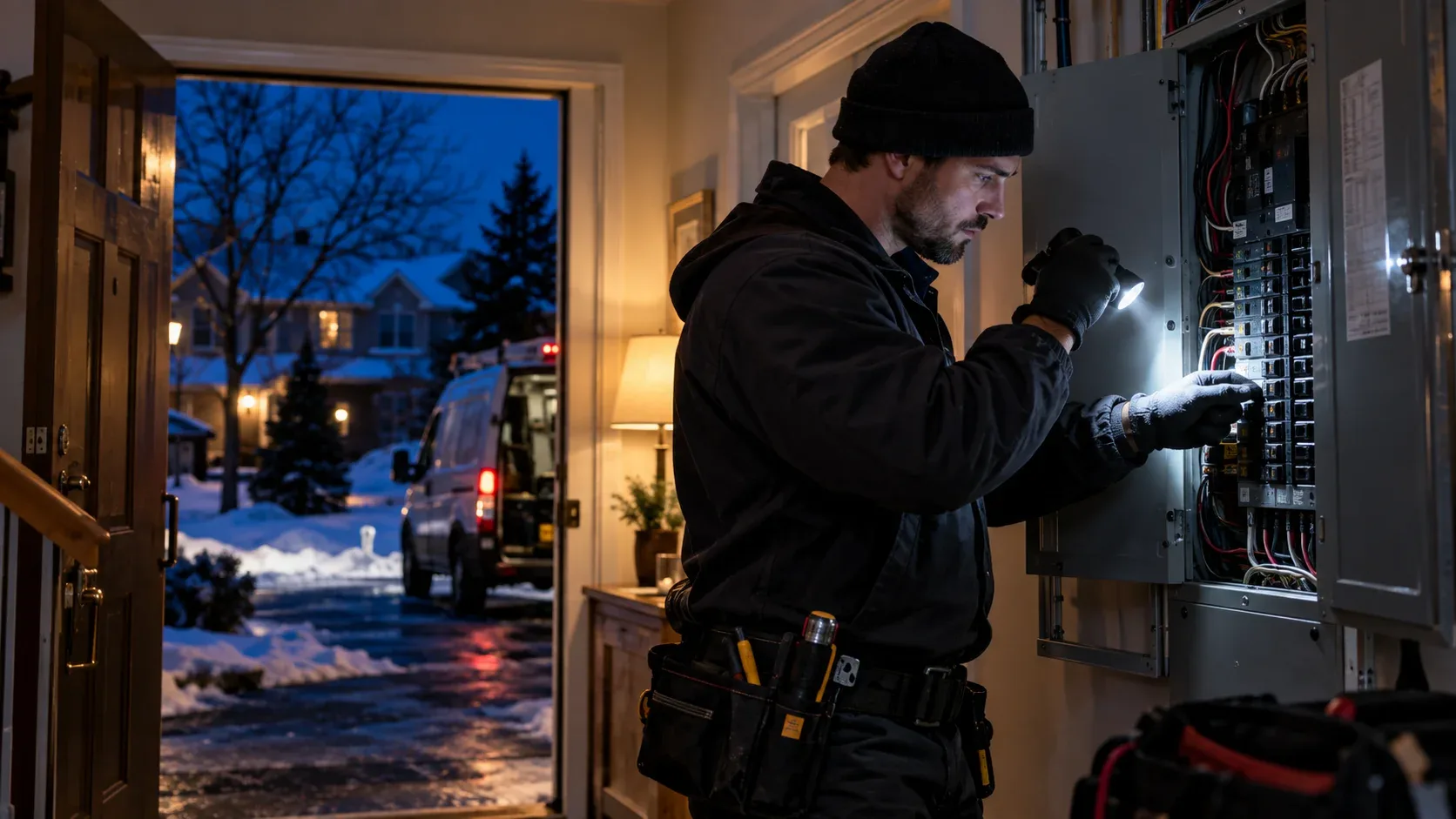 Emergency electrician service